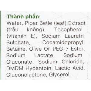Nước rửa phụ khoa Natural Feminine Trầu Không làm sạch vùng kín, dưỡng ẩm, khử mùi hôi (100ml)