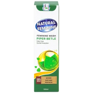 Nước rửa phụ khoa Natural Feminine Trầu Không làm sạch vùng kín, dưỡng ẩm, khử mùi hôi (100ml)