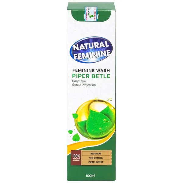 Nước rửa phụ khoa Natural Feminine Trầu Không làm sạch vùng kín, dưỡng ẩm, khử mùi hôi (100ml)