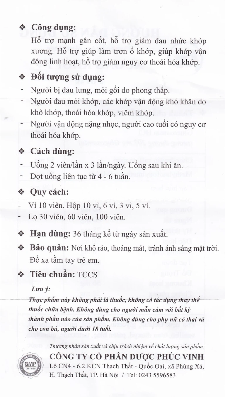 Viên nang mềm Xương Khớp PV Forte hỗ trợ khớp, giảm nguy cơ thoái hóa khớp (60 viên)