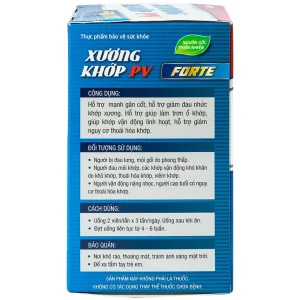 Viên nang mềm Xương Khớp PV Forte hỗ trợ khớp, giảm nguy cơ thoái hóa khớp (60 viên)