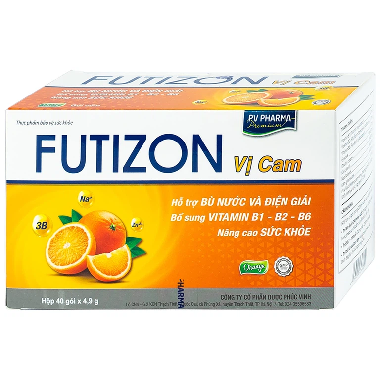 Gói cốm Futizon PV Pharma hỗ trợ bù nước, điện giải (40 gói x 4,9g)