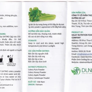 Bột Cần Tây vị táo Datino hỗ trợ giảm cholesterol xấu trong máu (3g x 15 gói)