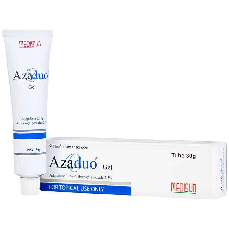 Gel Azaduo Medisun điều trị mụn trứng cá nhẹ đến vừa (30g)