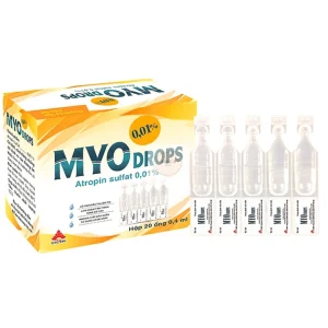 Thuốc nhỏ mắt Myo Drops 0.01% HaNoi Pharma giảm tiến triển cận thị (20 ống x 0.4ml)