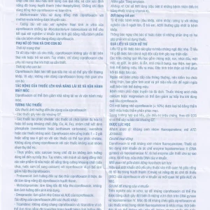 Thuốc Ciprofloxacin Stada 500mg điều trị trong các trường hợp nhiễm khuẩn (10 vỉ x 10 viên)