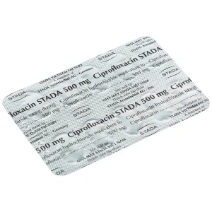 Thuốc Ciprofloxacin Stada 500mg điều trị trong các trường hợp nhiễm khuẩn (10 vỉ x 10 viên)