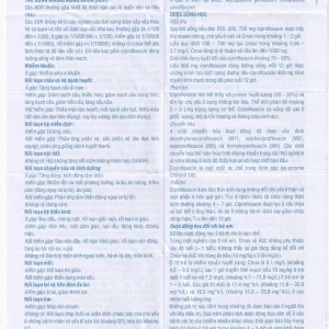 Thuốc Ciprofloxacin Stada 500mg điều trị trong các trường hợp nhiễm khuẩn (10 vỉ x 10 viên)