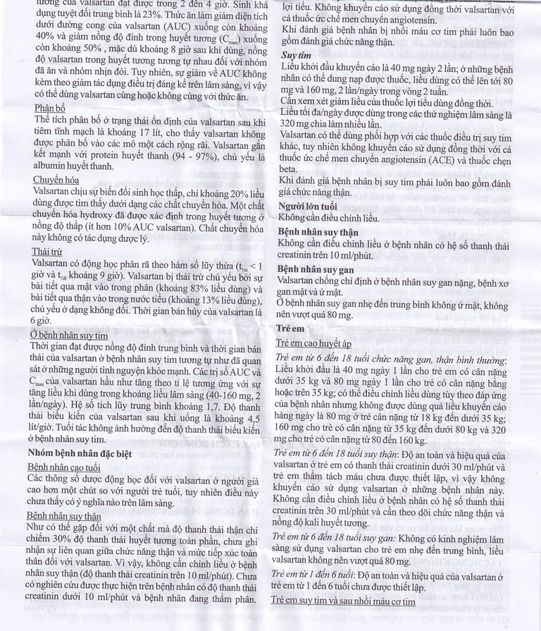 Thuốc Vasblock 80mg Medochemie điều trị tăng huyết áp, suy tim (3 vỉ x 10 viên)