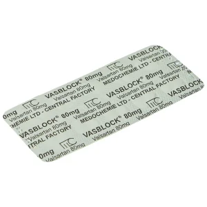 Thuốc Vasblock 80mg Medochemie điều trị tăng huyết áp, suy tim (3 vỉ x 10 viên)