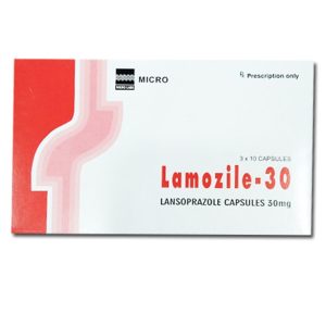 Viên nang cứng Lamozile 30 Micro điều trị loét tá tràng, loét dạ dày, viêm thực quản (3 vỉ x 10 viên)