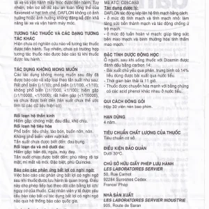 Thuốc Daflon 1000mg Servier điều trị triệu chứng thực thể liên quan đến trĩ cấp (3 vỉ x 10 viên)