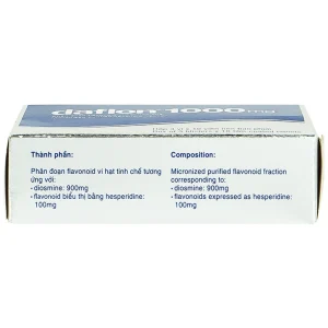 Thuốc Daflon 1000mg Servier điều trị triệu chứng thực thể liên quan đến trĩ cấp (3 vỉ x 10 viên)