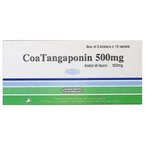 Thuốc Coatangaponin 500mg Donaipharm điều trị triệu chứng các cơn chóng mặt (2 vỉ x 10 viên)