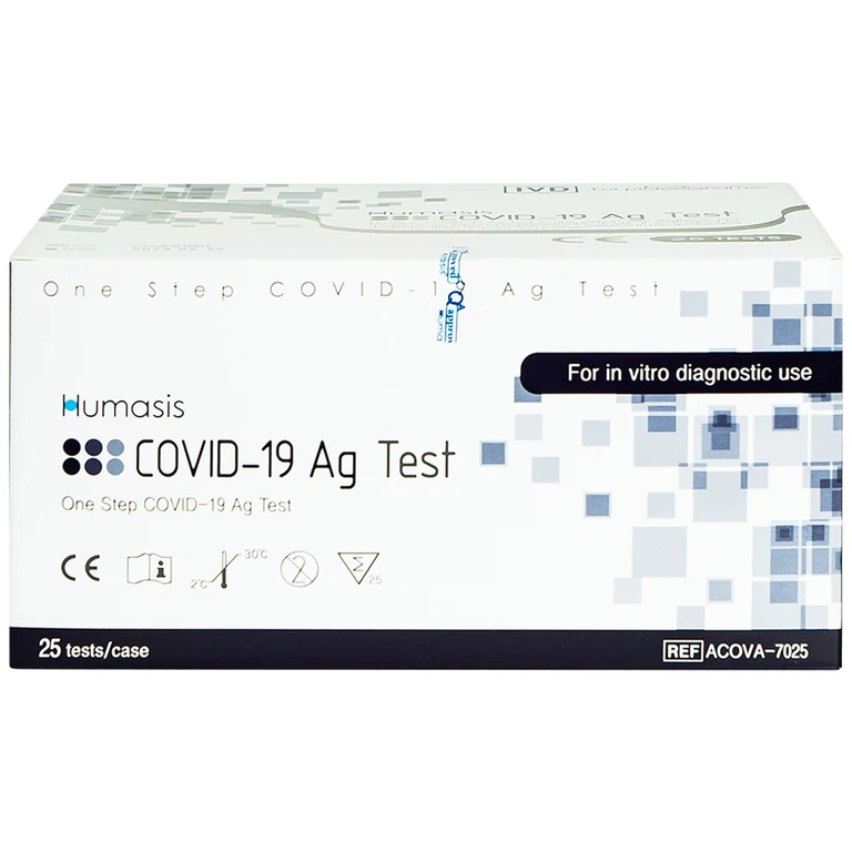 Bộ kit test nhanh Humasis Covid-19 Ag Test độ nhạy và độ đặc hiệu cao (25 bộ)