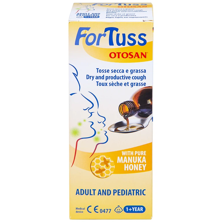 Siro ho Fortuss Otosan làm dịu cơn ho hiệu quả, bảo vệ niêm mạc (180g)