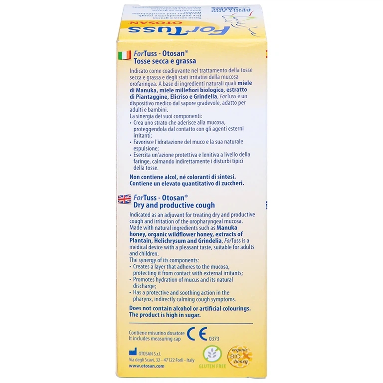 Siro ho Fortuss Otosan làm dịu cơn ho hiệu quả, bảo vệ niêm mạc (180g)