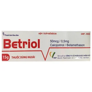 Thuốc mỡ bôi da Betriol 15g VCP điều trị tại chỗ cho bệnh vảy nến thể mảng ổn định