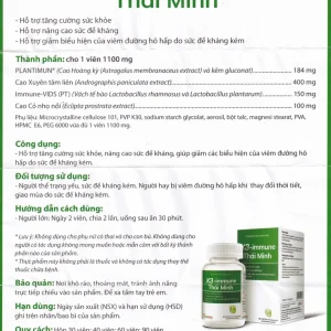 Thực phẩm bảo vệ sức khỏe X3-immune Thái Minh hỗ trợ tăng cường sức khỏe, giảm viêm đường hô hấp (30 viên)