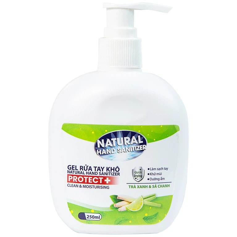 Gel rửa tay khô Natural Hand Sanitizer làm sạch tay, khử mùi, dưỡng ẩm (250ml)