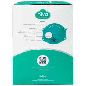 Khẩu trang y tế Niva Cup Ac95 Healthcare hỗ trợ ngăn khói, bụi, kháng khuẩn (20 cái)
