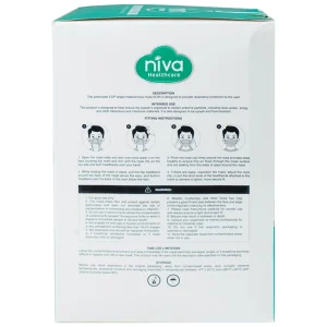 Khẩu trang y tế Niva Cup Ac95 Healthcare hỗ trợ ngăn khói, bụi, kháng khuẩn (20 cái)