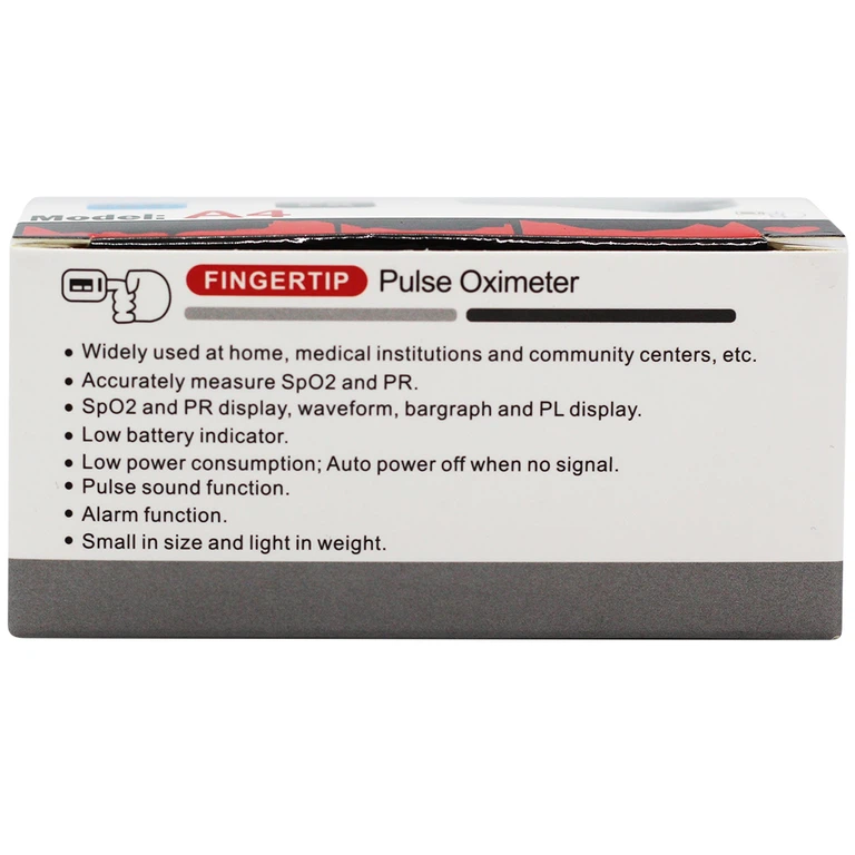 Máy đo nồng độ oxy trong máu (SPO2) Pulse Fingertip Oximeter A4 Oromi hỗ trợ đo nhanh chóng và chính xác