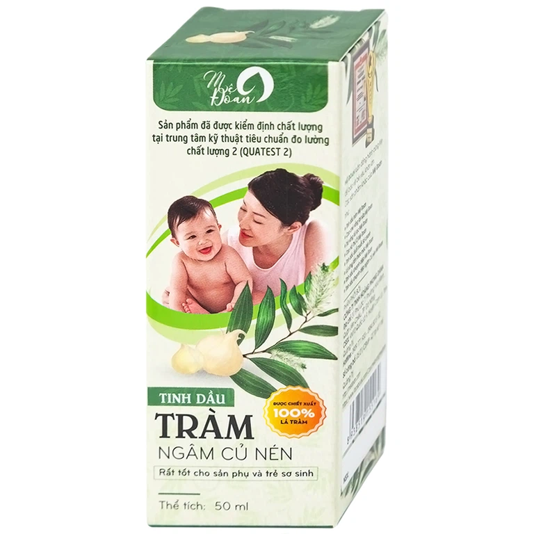 Tinh dầu tràm ngâm củ nén Mệ Đoan phòng và điều trị cảm cúm, trúng gió, ho, ngạt mũi, long đờm (50ml)