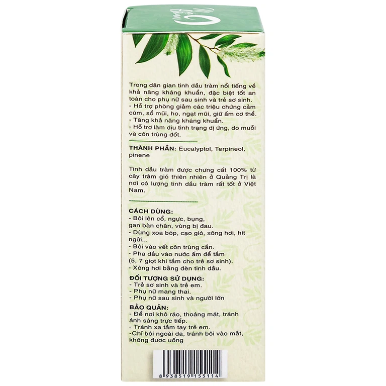 Tinh dầu Tràm Mệ Đoan hỗ trợ phòng giảm các chứng cảm cúm, sổ mũi, ho, ngạt mũi (50ml)
