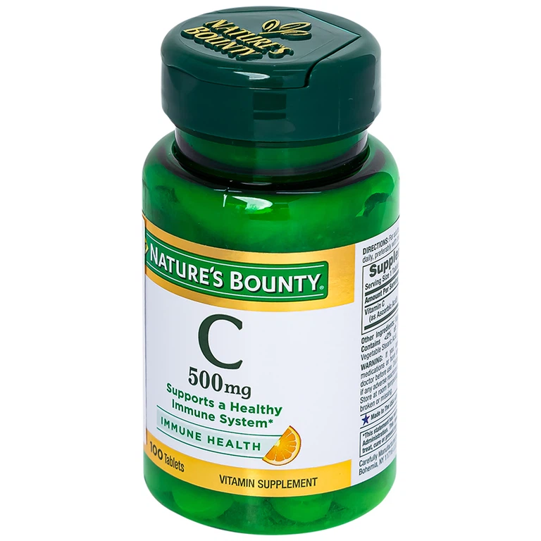 Viên uống C 500mg Nature's Bounty bổ sung vitamin C, tăng cường sức đề kháng (100 viên)
