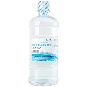 Nước súc miệng Natri Clorid 0.9% Dược Phẩm 3/2 vệ sinh răng, miệng, họng (500ml)