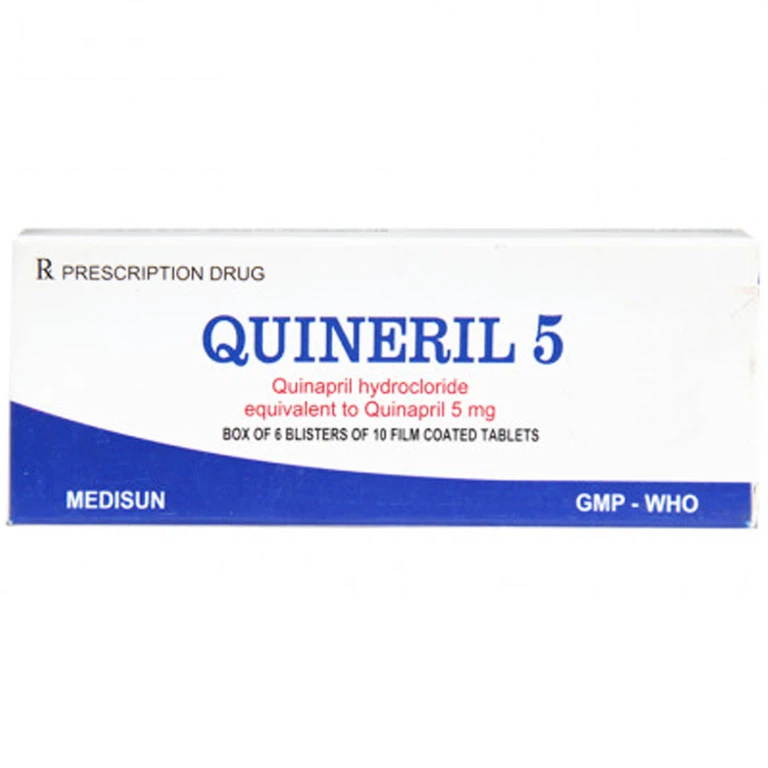 Thuốc Quineril 5 Medisun điều trị tăng huyết áp (6 vỉ x 10 viên)