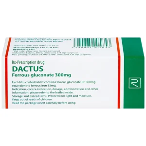 Thuốc Dactus 300mg Remedica dự phòng và điều trị thiếu máu, thiếu sắt (50 viên)