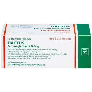 Thuốc Dactus 300mg Remedica dự phòng và điều trị thiếu máu, thiếu sắt (50 viên)
