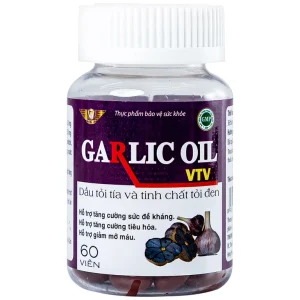 Viên dầu tỏi đen Garlics Oil VTV hỗ trợ tăng cường sức đề kháng (60 viên)