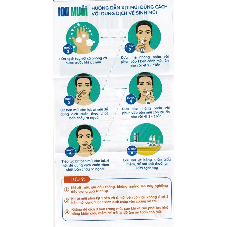 Dung dịch vệ sinh mũi ION Muối hỗ trợ sát khuẩn, kháng viêm, phòng ngừa sổ mũi (90ml)