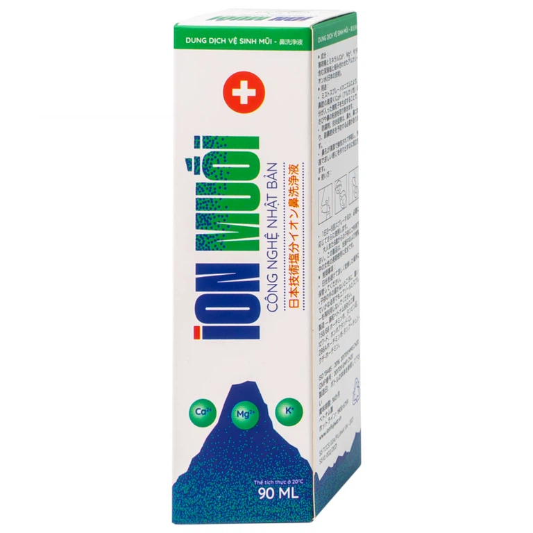 Dung dịch vệ sinh mũi ION Muối hỗ trợ sát khuẩn, kháng viêm, phòng ngừa sổ mũi (90ml)