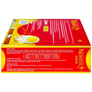Nước Yến Sào cao cấp Nunest Gold 15% có đường, bồi bổ sức khỏe và đẩy lùi lão hóa (6 hũ x 70ml)