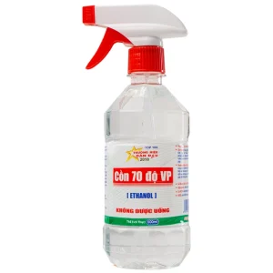 Cồn 70 độ Vĩnh Phúc có vòi xịt diệt khuẩn dụng cụ y tế, bề mặt trong y tế (500ml)