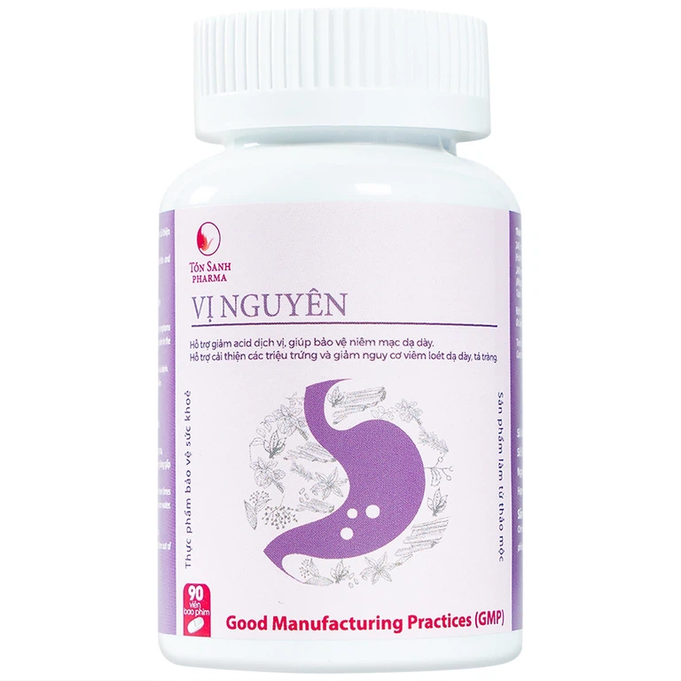 Viên uống Vị Nguyên hỗ trợ giảm acid dịch vị, bảo vệ niêm mạc dạ dày (90 viên)
