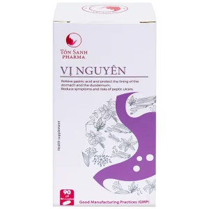 Viên uống Vị Nguyên hỗ trợ giảm acid dịch vị, bảo vệ niêm mạc dạ dày (90 viên)