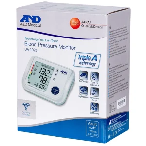 Máy đo huyết áp bắp tay tự động AND UA-1020 hỗ trợ đo huyết áp và nhịp tim