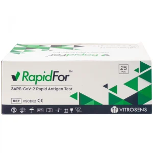 Kit Test RapidFor Sars-CoV-2 Rapid Antigen Kit hỗ trợ test nhanh kháng nguyên Sars Cov-2 (25 kít)
