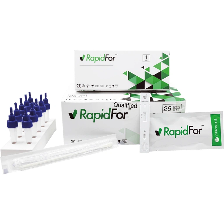Kit Test RapidFor Sars-CoV-2 Rapid Antigen Kit hỗ trợ test nhanh kháng nguyên Sars Cov-2 (25 kít)