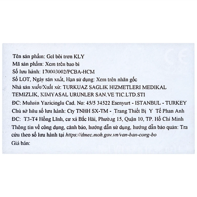 Gel bôi trơn Kly bổ sung lượng chất nhờn, khắc phục chứng khô âm đạo (82g)