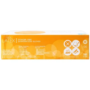 Găng tay cao su y tế không bột Size M Polymer Latex Asap Powder Free Examination Gloves (100 cái)