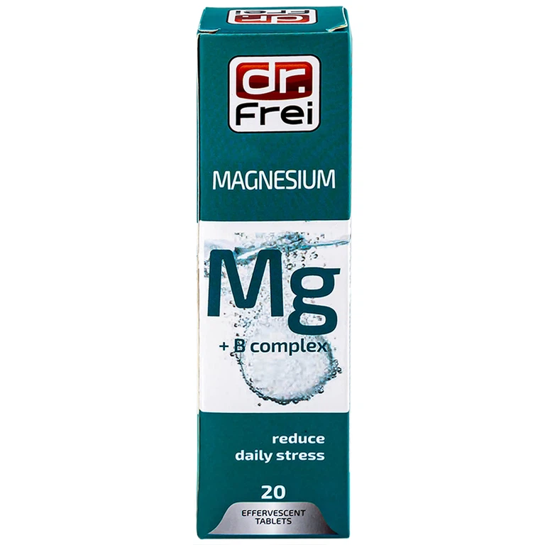 Viên sủi Magnesium + B Complex Dr. Frei hỗ trợ giảm căng thẳng (20 viên)