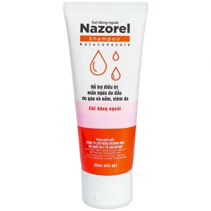 Gel dùng ngoài Nazorel Shampoo Ketoconazol hỗ trợ điều trị mẩn ngứa da đầu do gàu và nấm viêm da (50ml)