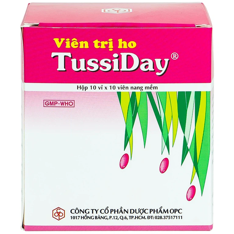 Viên trị ho Tussiday OPC điều trị các chứng ho, đau họng, sổ mũi (10 vỉ x 10 viên)