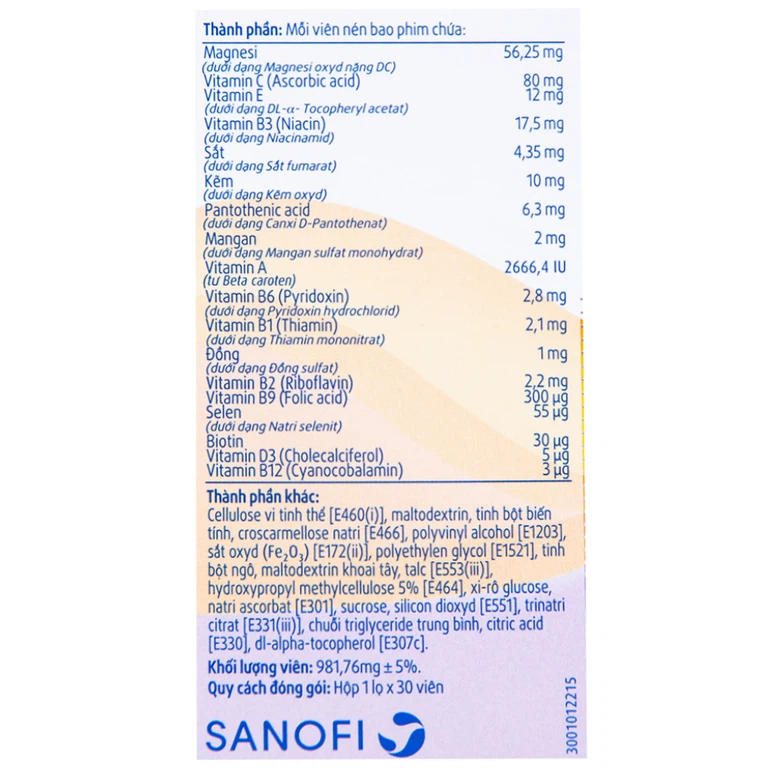 Viên uống Pharmaton Essential Multivitamins Minerals hỗn hợp Vitamin và khoáng chất, tăng cường sức khỏe (30 viên)